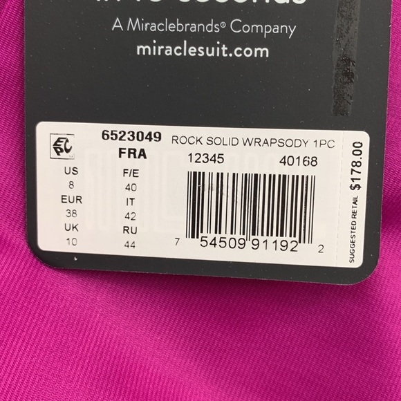 Miraclesuit Rock Solid Wrapsody One-Piece Women's Swimsuits Size 8 - Picture 10 of 10